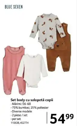 Selgros Set body cu salopetă copii Ofertă