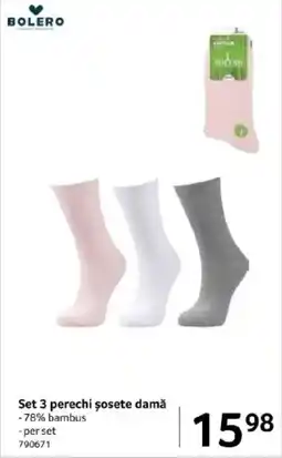 Selgros Set 3 perechi şosete damă Ofertă