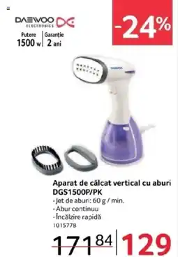 Selgros Aparat de călcat vertical cu aburi DGS1500P/PK Ofertă