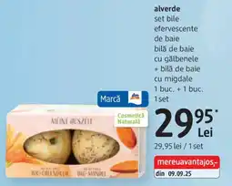 DM alverde set bile efervescente de baie bilă de baie cu gălbenele + bilǎ de baie cu migdale Ofertă