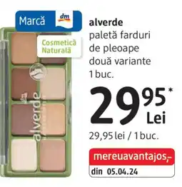 DM Alverde paletǎ farduri de pleoape Ofertă