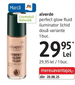 DM Alverde perfect glow fluid iluminator lichid Ofertă