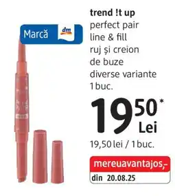 DM Trend !t up perfect pair line & fill ruj şi creion de buze Ofertă