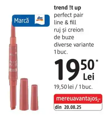 DM Trend !t up perfect pair line & fill ruj şi creion de buze Ofertă