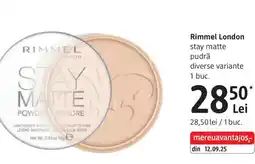 DM Rimmel London stay matte pudră Ofertă