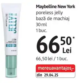 DM Maybelline New York poreless jelly bază de machiaj Ofertă