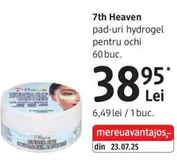 DM 7th Heaven pad-uri hydrogel pentru ochi Ofertă