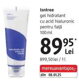 DM Isntree gel hidratant cu acid hialuronic pentru față Ofertă