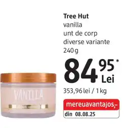 DM Tree Hut vanilla unt de corp Ofertă