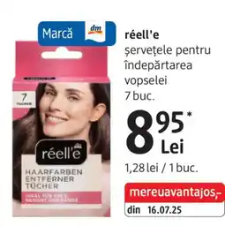 DM Réell'e şerveţele pentru îndepărtarea vopselei Ofertă