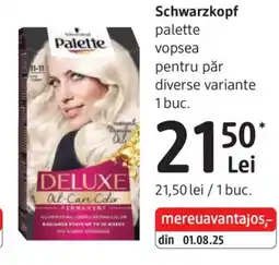 DM Schwarzkopf palette vopsea pentru păr Ofertă