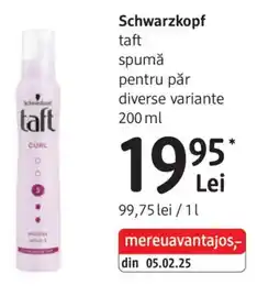 DM Schwarzkopf taft spumă pentru păr Ofertă