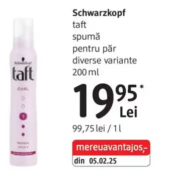 DM Schwarzkopf taft spumă pentru păr Ofertă