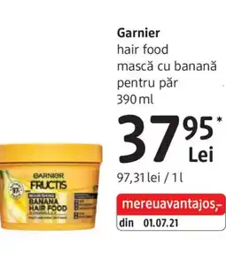 DM Garnier hair food mască cu bananǎ pentru păr Ofertă
