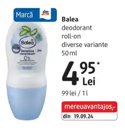 DM Balea deodorant roll-on Ofertă
