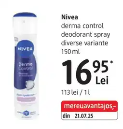 DM Nivea derma control deodorant spray Ofertă
