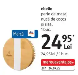 DM Ebelin perie de masaj nucă de cocos Şi sisal Ofertă