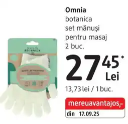 DM Omnia botanica set mănuşi pentru masaj Ofertă