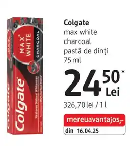 DM Colgate max white charcoal pastă de dinți Ofertă