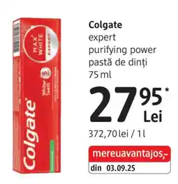 DM Colgate expert purifying power pastă de dinți Ofertă