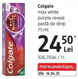 DM Colgate max white purple reveal pastă de dinți Ofertă