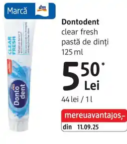 DM Dontodent clear fresh pastă de dinți Ofertă