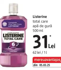 DM Listerine total care apă de gură Ofertă