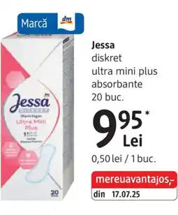 DM Jessa diskret ultra mini plus absorbante Ofertă