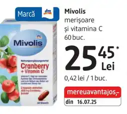 DM Mivolis merişoare şi vitamina C Ofertă