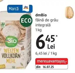 DM DmBio făină de grâu integrală Ofertă