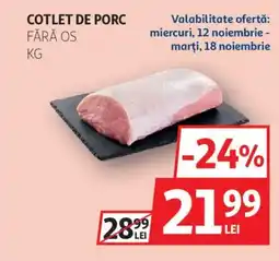 Auchan Cotlet de porc fără os Ofertă
