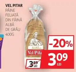 Auchan Vel pitar pâine feliată din făină albă de grâu Ofertă