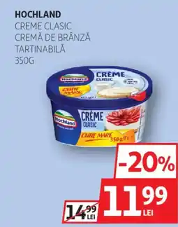 Auchan Hochland Creme clasic cremă de brânză tartinabilă Ofertă