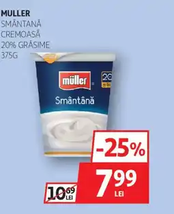 Auchan Muller Smântană cremoasă 20% grăsime Ofertă