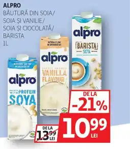 Auchan ALPRO Băutură din soia/ soia şi vanilie/ soia și ciocolată/ barista Ofertă