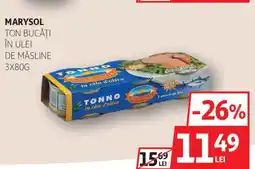 Auchan Marysol Ton bucăţi în ulei de măsline Ofertă