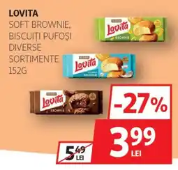 Auchan Lovita Soft brownie, biscuiti pufoși Ofertă