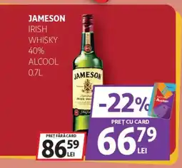 Auchan Jameson Irish whisky 40% alcool Ofertă