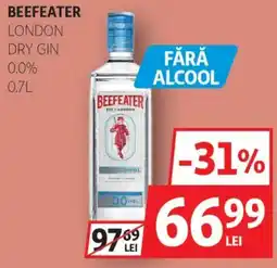Auchan Beefeater London dry gin 0.0% Ofertă
