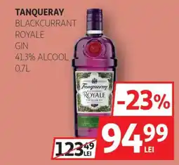 Auchan Tanqueray Blackcurrant Royale gin 41.3% alcool Ofertă
