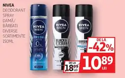 Auchan NIVEA Deodorant spray damă/ bărbaţi Ofertă