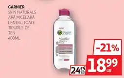 Auchan GARNIER Skin naturals apă micelară pentru toate tipurile de ten Ofertă
