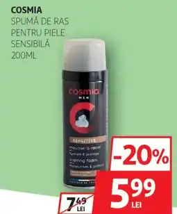 Auchan Cosmia spumă de ras pentru piele sensibilă Ofertă