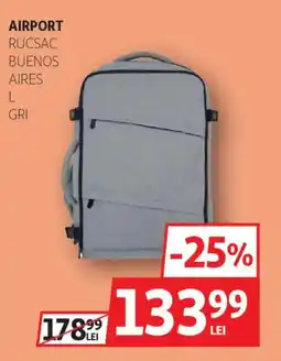 Auchan Airport Rucsac buenos aires L gri Ofertă