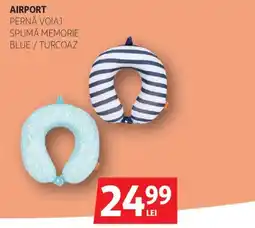 Auchan Airport pernă voiaj spumă memorie blue/turcoaz Ofertă