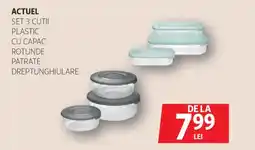 Auchan Actuel set 3 cutii plastic Ofertă