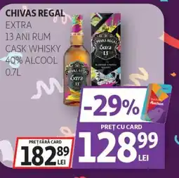 Auchan Chivas Regal extra 13 ani rum cask whisky Ofertă