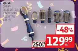 Auchan QILIVE Q.7880 Perie de păr 5 accesorii albastru Ofertă