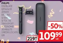 Auchan PHILIPS Oneblade QP1424/65 Aparat de tuns Ofertă