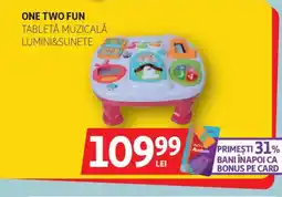 Auchan One Two Fun tabletă muzicală lumini&sunete Ofertă